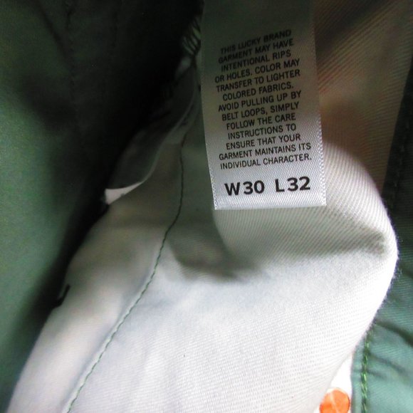 Lucky Brand Slate Green Pants 30x32 Mens - Picture 6 of 11